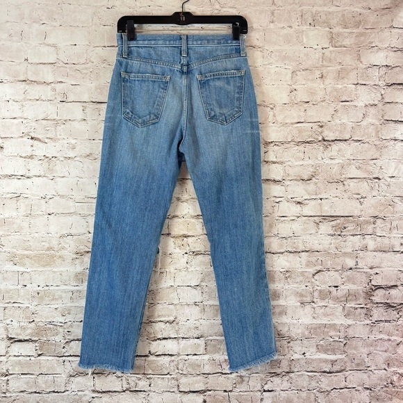 Current/Elliott Womens Size 26 The Vintage Cropped Slim Jeans Raw Hem Distressed - Picture 6 of 7